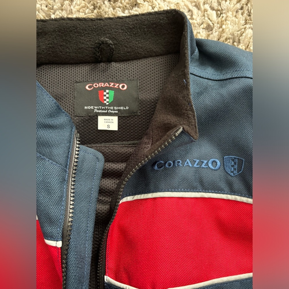 Men's Performance Jacket in Navy Blue and Red